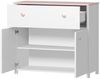 Kommode Luna LN-05 2D1S (Farbe: Weiß / Rosa + Weiß) Bild 2