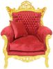 Casa Padrino Barock Wohnzimmer Set Bordeaux Samtstoff / Gold - 2er Sofa + 2 Sessel Bild 3