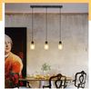 ZMH Pendelleuchte Esstisch Hängelampe Vintage 3 Flammig Esstischlampe Hängend E27 Hängeleuchte Metall Schwarz Esszimmerlampe Retro Industrial Pendellampe für Wohnzimmer Hotel Büro (ohne Leuchtmittel) Bild 5
