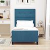vidaXL Boxspringbett mit Kopfteil Dunkelblau 90 x 190 cm Samt 3344913 Bild 3