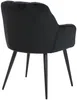 Vente-unique - PEGA Stuhl SamtStoff Schwarz - B 62 cm x H 78 cm x L 58,5 cm Bild 5
