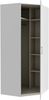 Forte ECONOBOX 2 Eckkleiderschrank 90, 1-türiger Drehtürenschrank, Holzwerkstoff, Weiß, 89,5 cm breit, 210,5 cm hoch, 89,4 cm tief Bild 5