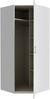 Forte ECONOBOX 2 Eckkleiderschrank 90, 1-türiger Drehtürenschrank, Holzwerkstoff, Weiß, 89,5 cm breit, 210,5 cm hoch, 89,4 cm tief Bild 4