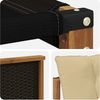 vidaXL Outdoor-Sofagarnitur mit Kissen 3 pcs Natur und Beige 3381737 Bild 5
