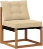 vidaXL Outdoor-Sofagarnitur mit Kissen 3 pcs Natur und Beige 3381737 Bild 3