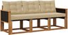 vidaXL Outdoor-Sofagarnitur mit Kissen 3 pcs Natur und Beige 3381737 Bild 2