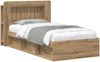 vidaXL Bettgestell mit Stauraum mit Kopfteil Artisan-Eiche 90 x 200 cm 3433454 Bild 2