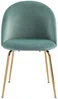 Vente-unique - MELBOURNE Stuhl SamtStoff Grün - B 55 cm x H 77 cm x L 50 cm Bild 3