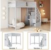 Flieks Hochbett Kinderbett 90x200 cm mit Stauraumtreppe (Links und Rechts Austauschbar) Bild 4