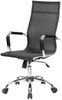 Dmora Stuhl mit Rädern Placida, Chefsessel mit Armlehnen, Ergonomischer Bürostuhl, Schwarz, 63x54h106/116 cm Bild 2