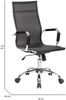 Dmora Stuhl mit Rädern Placida, Chefsessel mit Armlehnen, Ergonomischer Bürostuhl, Schwarz, 63x54h106/116 cm Bild 3