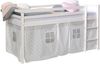 Hochbett Kinderbett Kiefer Leiter Vorhang grau Stern 90x200 Jugendbett Bild 2