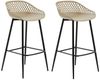 IDIMEX Barhocker IREK, Barhocker 2er Pack Barstuhl Theke Bar Hocker Tresenhocker Retro Design Bild 2