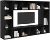 vidaXL TV-Schrankset 4 pcs Schwarz 37 x 37 x 142,5 cm Holzwerkstoff 3393544 Bild 3
