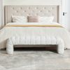 YakoHome Bank Elfenbein 160 x 51 x 45 cm – Gepolsterte Chenille-Bank mit Holzrahmen, modernes Design, einfache Montage Bild 4