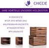 CHICCIE Holzkiste Langes Regal Dunkel Geflammt 50x40x30cm - Box (1 St) Bild 4