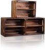 CHICCIE Holzkiste Langes Regal Dunkel Geflammt 50x40x30cm - Box (1 St) Bild 3