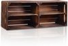 CHICCIE Holzkiste Langes Regal Dunkel Geflammt 50x40x30cm - Box (1 St) Bild 2