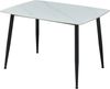 Esstisch >Owen< in weiß, schwarz, Keramik, Metall - 120x77x80cm (BxHxT) Bild 2