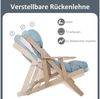 HOMCOM Relaxsessel mit Leinenoptik (Ruhesessel, 1-St, Klappbar Polstersessel), für Wohnzimmer, Buchenholz, 71 x 89 x 96 cm Hellgrau Bild 4