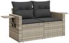 vidaXL 5-tlg. Garten-Sofagarnitur mit Kissen Hellgrau Poly Rattan 3219891 Bild 3