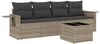 vidaXL 5-tlg. Garten-Sofagarnitur mit Kissen Hellgrau Poly Rattan 3219891 Bild 2
