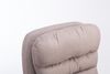 Bürostuhl SOUK Stoff - 116x68x77, Taupe Stoff Metall in Chromoptik Gestell ergonomische Bürostühle Homeoffice Stuhl mit Rollen Bild 5