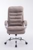Bürostuhl SOUK Stoff - 116x68x77, Taupe Stoff Metall in Chromoptik Gestell ergonomische Bürostühle Homeoffice Stuhl mit Rollen Bild 2