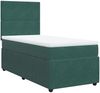 vidaXL Boxspringbett mit Matratze Dunkelgrün 90x200 cm Samt 3294535 Bild 3