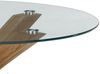 Couchtisch Bisira in Glas und Asteiche massiv rund 80 cm Bild 4