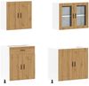 4-tlg. Küchenschrank-Set, Küchenmöbel Artisan-Eiche Holzwerkstoff Bild 4