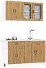 4-tlg. Küchenschrank-Set, Küchenmöbel Artisan-Eiche Holzwerkstoff Bild 2