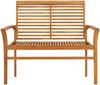 vidaXL Gartenbank mit Blauer Auflage 112 cm Massivholz Teak 3062653 Bild 3