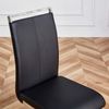 Freischwinger 4er-Set in Schwarz, 42 x 54 x 100 cm – mit Kunstlederbezug und verchromtem Metallgestell Bild 4