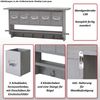 Garderobe HWC-C49, Wandgarderobe Wandregal, Vintage mit 5 Schubladen 32x65x13cm ~ braun Bild 2