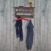 Garderobe HWC-C49, Wandgarderobe Wandregal, Vintage mit 5 Schubladen 32x65x13cm ~ braun Bild 3