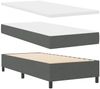 vidaXL Boxspringbett mit Kopfteil Dunkelgrau 80 x 200 cm Stoff 3344024 Bild 4