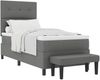 vidaXL Boxspringbett mit Kopfteil Dunkelgrau 80 x 200 cm Stoff 3344024 Bild 2