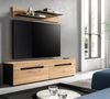 TV-Lowboard und Wandboard Cooper in Eiche und grau 170 cm Bild 2