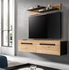 TV-Lowboard und Wandboard Cooper in Eiche und grau 170 cm Bild 4