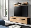 TV-Lowboard und Wandboard Cooper in Eiche und grau 170 cm Bild 5