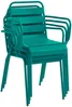 Vente-unique - MIRMANDE Garden dining set Metall Blau - B 59 cm x H 79 cm x L 56 cm Bild 4