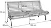 Gartenbank HWC-O24, Sitzbank Parkbank Holzbank 3-Sitzer, Gusseisen Holz Kiefer, 160cm ~ teak Bild 3