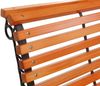 Gartenbank HWC-O24, Sitzbank Parkbank Holzbank 3-Sitzer, Gusseisen Holz Kiefer, 160cm ~ teak Bild 5