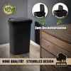 BigDean Mülleimer 50 Liter Schwing & Klappdeckel schwarz Küche Bild 5
