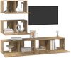 vidaXL TV-Schrankset Wandmontiert 4 pcs Artisan-Eiche Holzwerkstoff 3393395 Bild 3