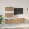 vidaXL TV-Schrankset Wandmontiert 4 pcs Artisan-Eiche Holzwerkstoff 3393395 Bild 4