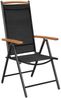 vidaXL Gartenstühle Klappbar 4 Stk. Aluminium und Textilene Schwarz 41733 Bild 3