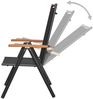 vidaXL Gartenstühle Klappbar 4 Stk. Aluminium und Textilene Schwarz 41733 Bild 5