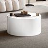 Couchtisch MONOBLOC 60x60x30cm Weiß Hochglanz Rund Modern Bild 2